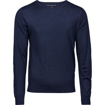 Tee Jays Men's Crew Neck Knitted Sweater Navy Blue