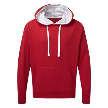 SG Men's Contrast Hoodie Red/White