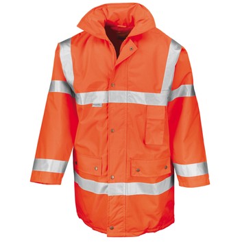Result Safeguard Motorway Coat Hi Vis Orange