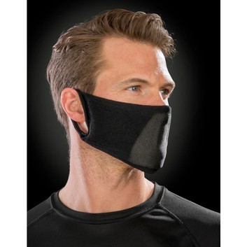Result Essential Hygiene Natural Yarn Antibac Face Mask (10 Pack) Black