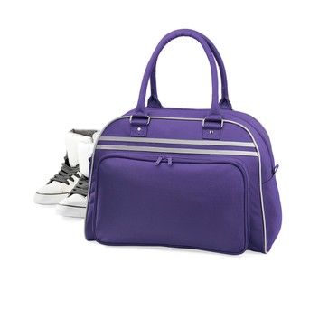 Bagbase Retro Bowling Bag Purple/Light Grey