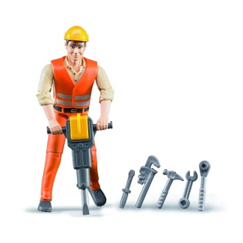 Bruder Construction Worker with Tool Accessories 1:16
