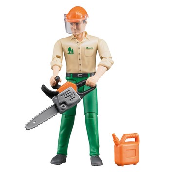 Bruder BWorld Forestry Worker with Accessories 1:16