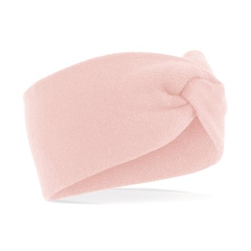 Beechfield  Twist Knit Headband Pastel Pink