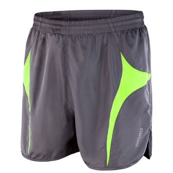 Spiro Unisex Micro-Lite Running Shorts Grey/Lime