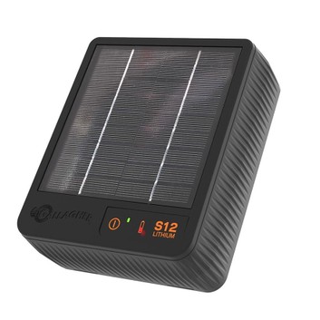 Gallagher S12 Solar Electric Fence Energiser incl. Lithium battery (3.2 V - 6 Ah)