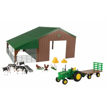 Britains Farm Building Set with John Deere Tractor 1:32