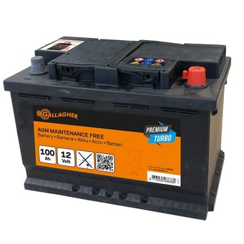Gallagher Battery 12V/100Ah Premium Turbo AGM - 353x175x190