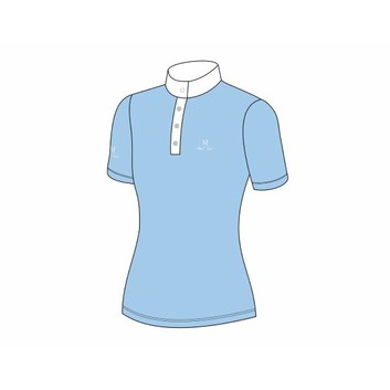 Mark Todd Competition Shirt - Girls (Short Sleeved) Sky Blue
