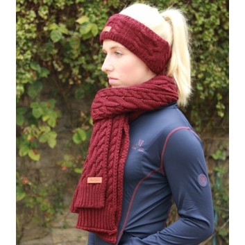 Mark Todd Knitted Scarf Burgundy