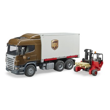Bruder Scania R-Series UPS Logistics Truck with Forklift 1:16