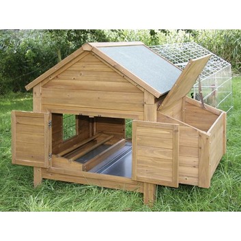 Chicken Poultry & Small Animal Hutch with Egg Nest