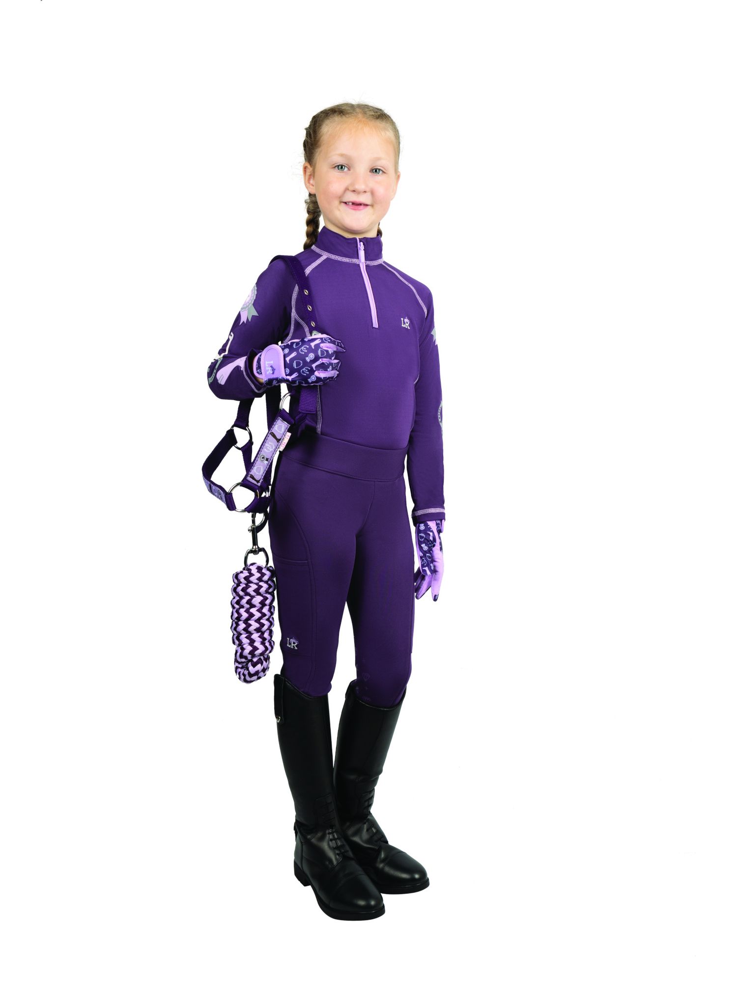Veste Zippée Little Rider Giddy Up Gymkhana | Violet/Lilas | Enfant