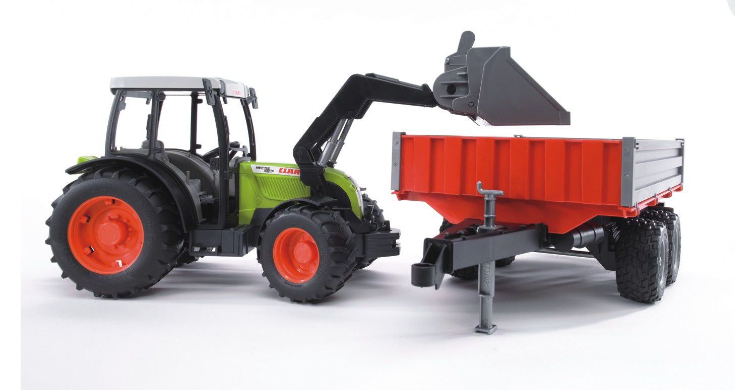 Bruder 2112 - Claas Nectis 267F met voorlader aanhanger - T-Toys België