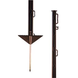 10 x 155cm Pulsara Plastic Electric Fence Post