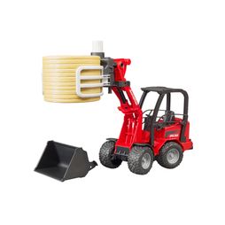 Bruder Schaffer 2034 Loader with Bale Gripper &amp; 1 Round Bale 1:16