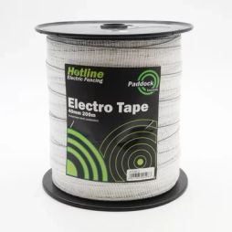 Hotline White Paddock Tape - 40mm x 200m
