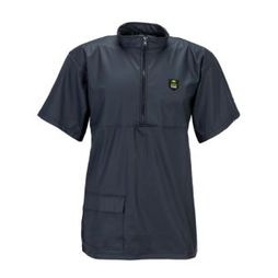 Farmtrak Waterproof PU Short Sleeve Parlour Jacket Navy Blue