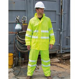 Result Safeguard Hi-Vis Waterproof Suit Fluro Yellow