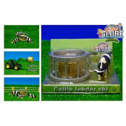 Kidsglobe Cattle Feeder Set with Bale and Cow 1:32
