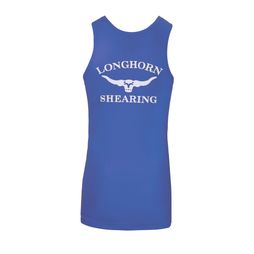 Longhorn Shearing Original Singlet Vest Royal Blue