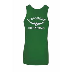 Longhorn Shearing Original Kids Singlet Vest Navy Green