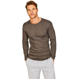 Absolute Apparel Thermal Long Sleeve T-Shirt - Charcoal