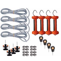 4 x Gallagher Elastic Rope Gate Set Multipack (3/6m)