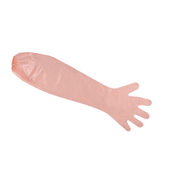 50 x Agrihealth Orange Disposable Arm Length Gloves