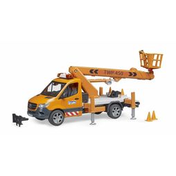 Bruder MB Sprinter with Work Platform + Light &amp; Sound Module 1:16