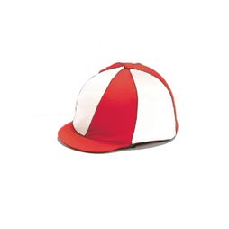 Capz Quartered Lycra Hat Cover Red/White