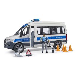Bruder MB Sprinter Police Van with Policeman, Light &amp; Sound Module 1:16