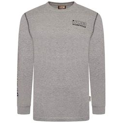 JCB Workwear Banner Long Sleeve T-Shirt Grey