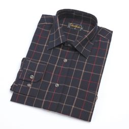 Shirtmaster Romsey Poly Cotton Long Sleeved Shirt Navy