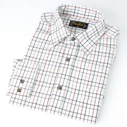 Shirtmaster Tattersall Poly Cotton Long Sleeved Shirt Red