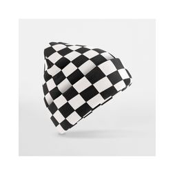 Beechfield Checkerboard Beanie Black/Soft White