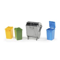Bruder Four Garbage Rubbish Bin Set 1:16