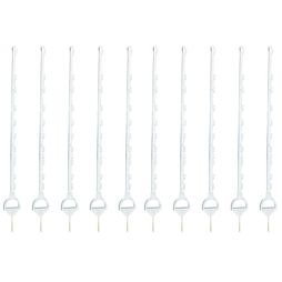 10 x 155cm Gallagher Horse Stirrup Electric Fence Post White