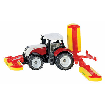 Siku Steyr Tractor with Pottinger Mower Combination 1:87