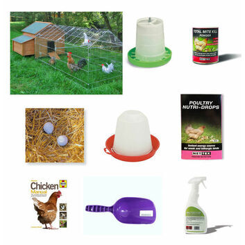 Tanner Trading Chicken Poultry Starter Kit (With Chicken Run)