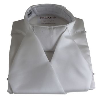 ShowQuest Bib Stock Satin - WHITE