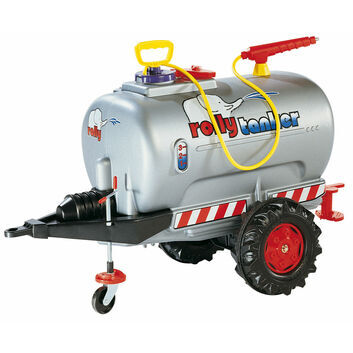 Rolly Kids Silver Tanker Tractor Trailer For Ride Ons