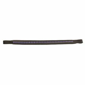 JHL Browband Padded Blue Diamante Brown