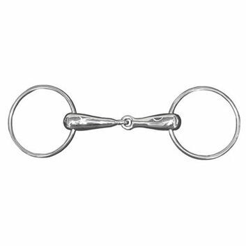 JHL Pro-Steel Bit Large Ring Thick Race Snaffle