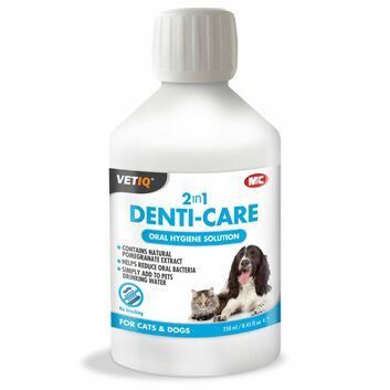 VetIQ 2in1 Denti-Care Oral Hygiene Solution for Cats & Dogs - 250 ML