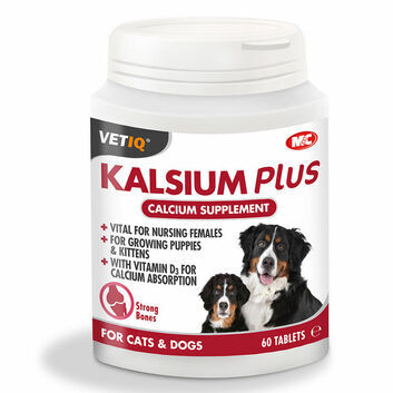 VetIQ Kalsium Plus Tablets for Cats & Dogs - 60 PACK