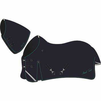 Mark Todd Turnout Rug Heavyweight with Large Neck Navy/Jade
