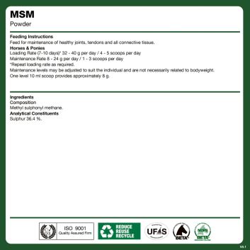 NAF MSM Powder alternative