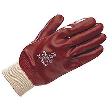 UCI Gloves PVC Fully Coated Knit Wrist - RED