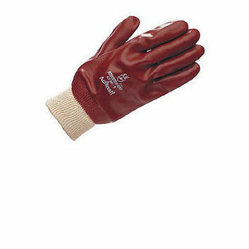 UCI Gloves PVC Fully Coated Knit Wrist - RED